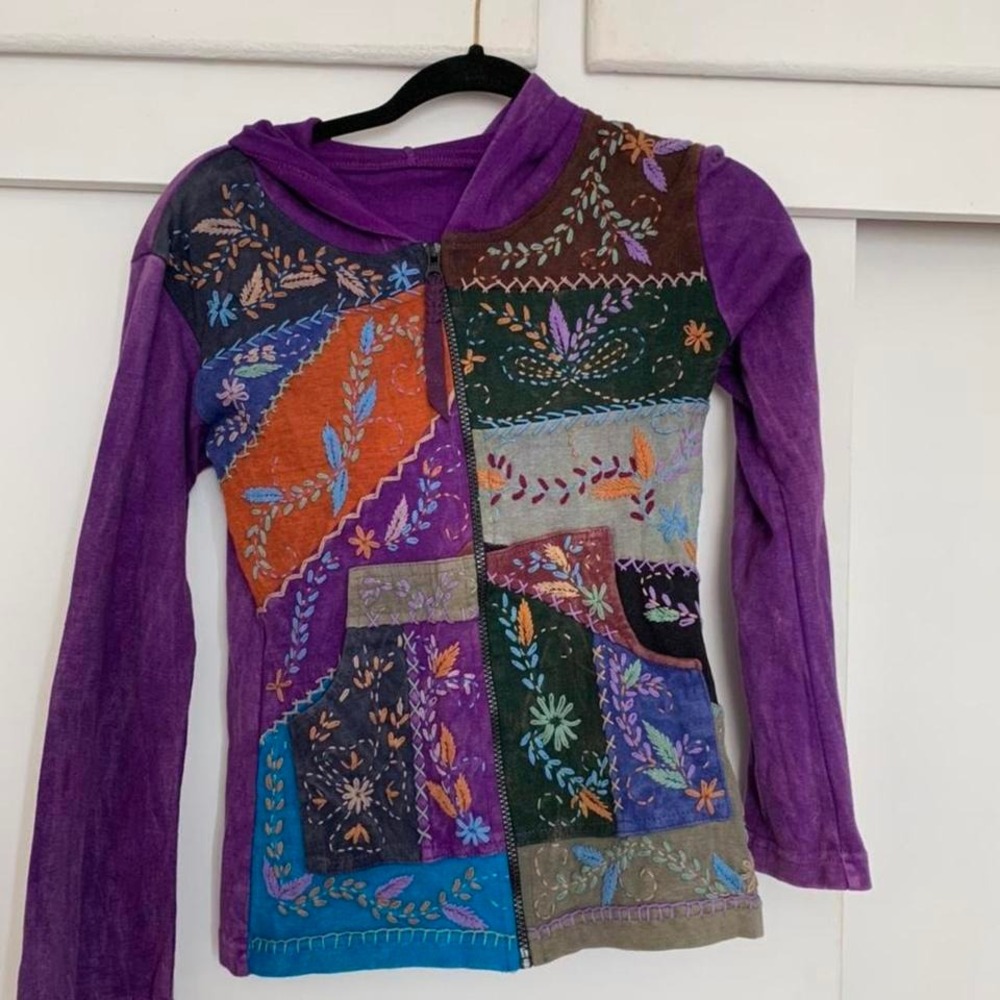 Vintage Patchwork Hoodie Jacket. - image 2